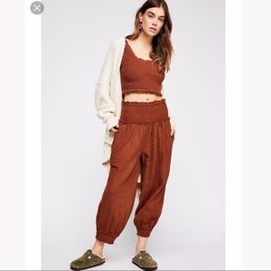 Free People burnt orange 2 piece set, small w/ tag